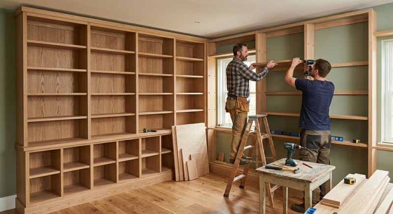 Built In Bookshelves Installation in Woodbridge, VA